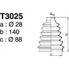 T3025 DEPA Комплект пылника, приводной вал