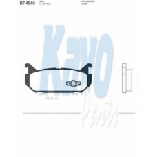 BP-4540 KAVO PARTS Комплект тормозных колодок, дисковый тормоз