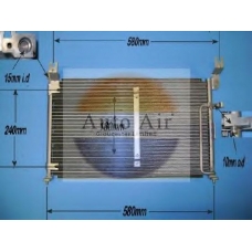 16-1309 AUTO AIR GLOUCESTER Конденсатор, кондиционер