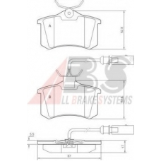 P 85 058 ABS Комплект тормозных колодок, дисковый тормоз