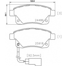 N-195 COBREQ Комплект тормозных колодок, дисковый тормоз