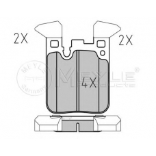025 250 2916 MEYLE Комплект тормозных колодок, дисковый тормоз