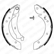 LS1716 DELPHI Комплект тормозных колодок