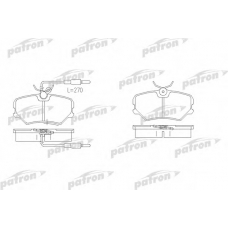 PBP540 PATRON Комплект тормозных колодок, дисковый тормоз