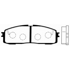 J PP-206AF JAPANPARTS Комплект тормозных колодок, дисковый тормоз