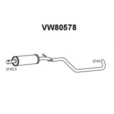 VW80578 VENEPORTE Средний глушитель выхлопных газов