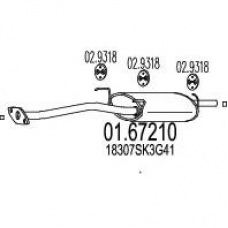 01.67210 MTS Глушитель выхлопных газов конечный