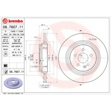 08.7607.11 BREMBO Тормозной диск