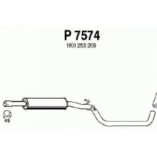 P7574 FENNO Средний глушитель выхлопных газов