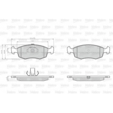872907 VALEO Комплект тормозных колодок, дисковый тормоз