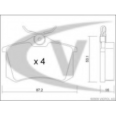 V10-8177 VEMO/VAICO Комплект тормозных колодок, дисковый тормоз