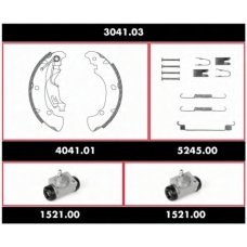 3041.03 ROADHOUSE Комплект тормозов, барабанный тормозной механизм