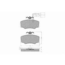 7.345 PEX Комплект тормозных колодок, дисковый тормоз