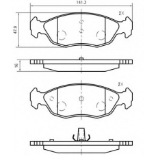 K410400 Vema Комплект тормозных колодок, дисковый тормоз