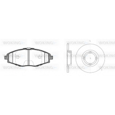 87963.00 WOKING Комплект тормозов, дисковый тормозной механизм