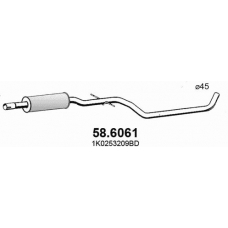 58.6061 ASSO Средний глушитель выхлопных газов