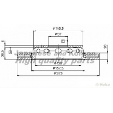 0990-6030 ASHUKI Тормозной диск