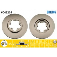 6048205 GIRLING Тормозной диск