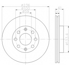 8DD 355 111-341 HELLA Тормозной диск