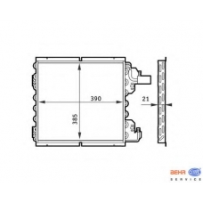 8FC 351 038-621 HELLA Конденсатор, кондиционер