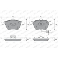 151-1943 WEEN Комплект тормозных колодок, дисковый тормоз