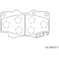 KD2205 ASIMCO Комплект тормозных колодок, дисковый тормоз