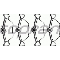 109 470 TOPRAN Комплект тормозных колодок, дисковый тормоз