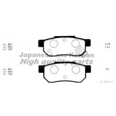 1083-1104 ASHUKI Комплект тормозных колодок, дисковый тормоз