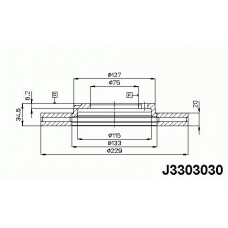 J3303030 NIPPARTS Тормозной диск