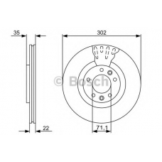 0 986 479 500 BOSCH Тормозной диск