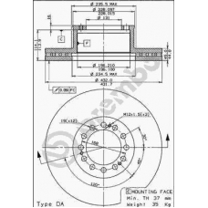 09.7382.20 BREMBO Тормозной диск