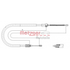 11.6584 METZGER Трос, стояночная тормозная система