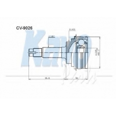 CV-9026 KAVO PARTS Шарнирный комплект, приводной вал
