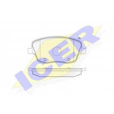 181575 ICER Комплект тормозных колодок, дисковый тормоз