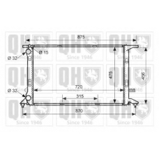 QER1493 QUINTON HAZELL Радиатор, охлаждение двигателя