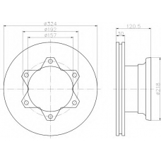 8DD 355 117-551 HELLA Тормозной диск