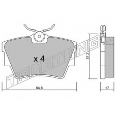 651.0 TRUSTING Комплект тормозных колодок, дисковый тормоз