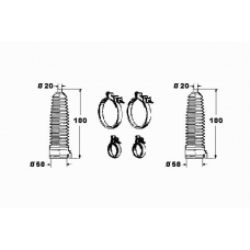 0901856 OCAP Комплект пылника, рулевое управление