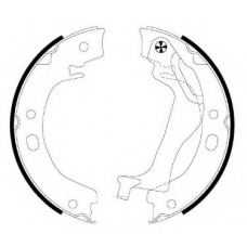 8DA 355 050-741 HELLA Комплект тормозных колодок, стояночная тормозная с