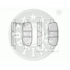 87601 OPTIMAL Комплект тормозных колодок, дисковый тормоз