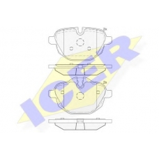 182004 ICER Комплект тормозных колодок, дисковый тормоз