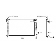 CN2182 AVA Радиатор, охлаждение двигателя