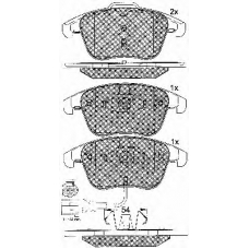 10857 BSF Комплект тормозных колодок, дисковый тормоз