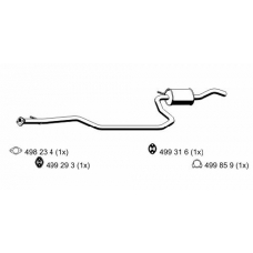 311205 ERNST Средний глушитель выхлопных газов