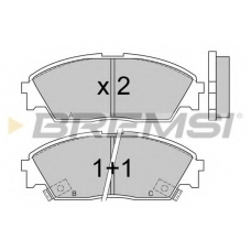 BP2479 BREMSI Комплект тормозных колодок, дисковый тормоз