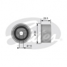T42029 GATES Паразитный / ведущий ролик, зубчатый ремень
