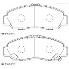 KD1719 ASIMCO Комплект тормозных колодок, дисковый тормоз