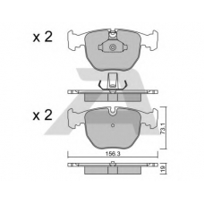 BPBM-1004 AISIN Комплект тормозных колодок, дисковый тормоз