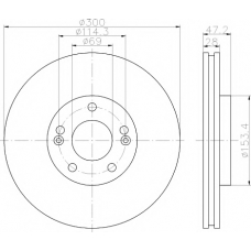 8DD 355 114-511 HELLA PAGID Тормозной диск