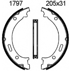 01797 BSF Комплект тормозных колодок, стояночная тормозная с